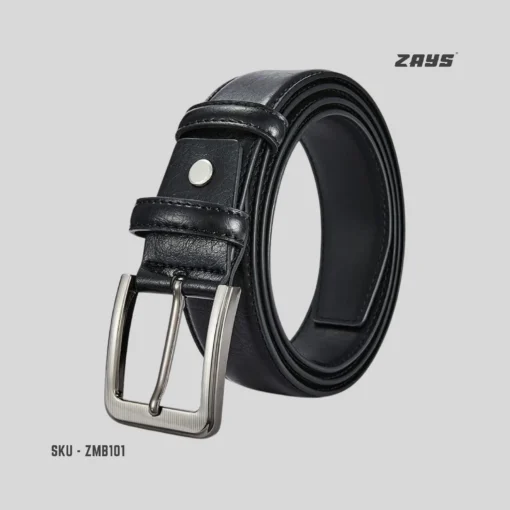 Zays Handcrafted Genuine Leather Belt for Men – Premium Quality, Adjustable, Stylish & Durable (MB101-Black) - Image 9