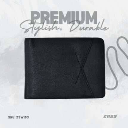 Zays Handcrafted Premium Leather Bifold Short Wallet