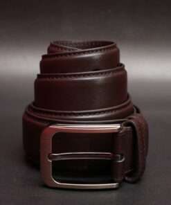 Zays Handcrafted Genuine Leather Belt for Men – Premium Quality, Adjustable, Stylish & Durable (MB102-Chocolate)
